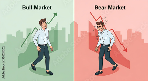 Financial Market Trends Explaining Bull and Bear Concepts with Investor Emotions and Chart Movements