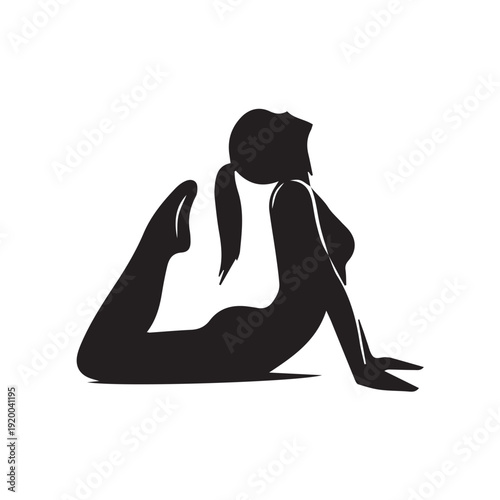 silhouette of a woman doing yoga