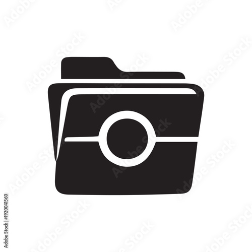 vector folder icon silhouette