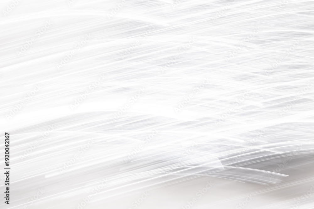 Obraz premium Abstract white light rain texture, vertical motion blur streaks on grey background, brushed metal effect or digital signal interference.