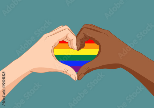 Diverse Hands Forming Heart Shape Together.