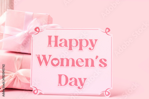 Card with text HAPPY WOMEN'...