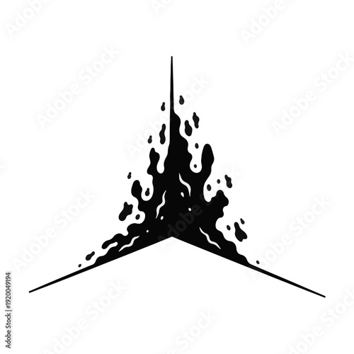 Soap scum buildup silhouette vector illustration. Minimalist flat design grime and stain icon. Cleaning and hygiene graphic isolated on transparent background