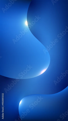 Abstract blue 3d fluid wave...
