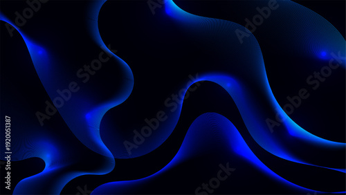 blue abstract wavy lines on...