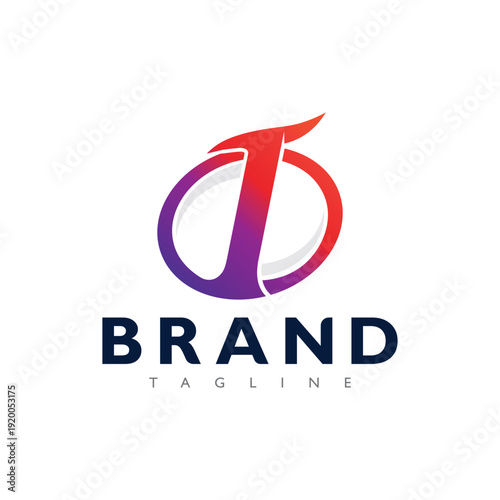 Geometric number one logo mark constructed from lines shapes modern style visual identity