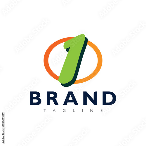 Luxury number one crest logo symbol for royal elegant brand identity design concept