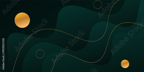 Abstract dark green background. Simple wave pattern texture element design concept. Vector eps10