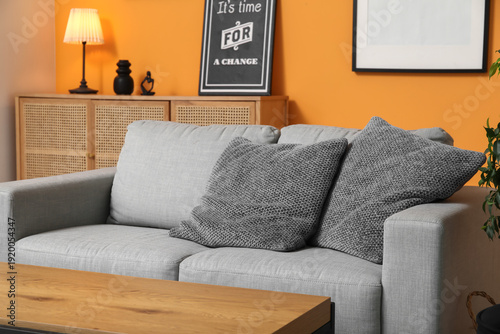 Cozy sofa, armchair and cof...