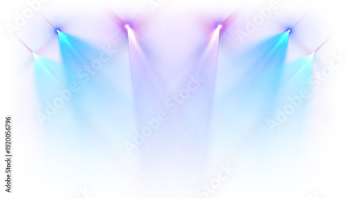 Lens flare vibrant stage spotlight beams. Glowing light rays background. perfect for wedding card, VFX design, theatre stage poster, party, music event.