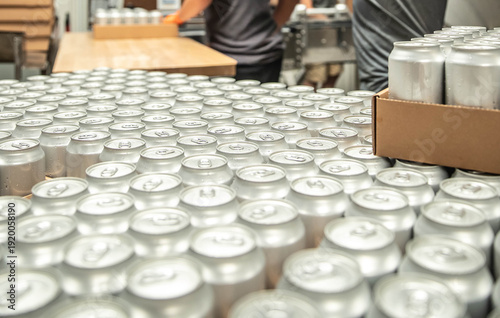 Wallpaper Mural beverage cans on at end of production line Torontodigital.ca