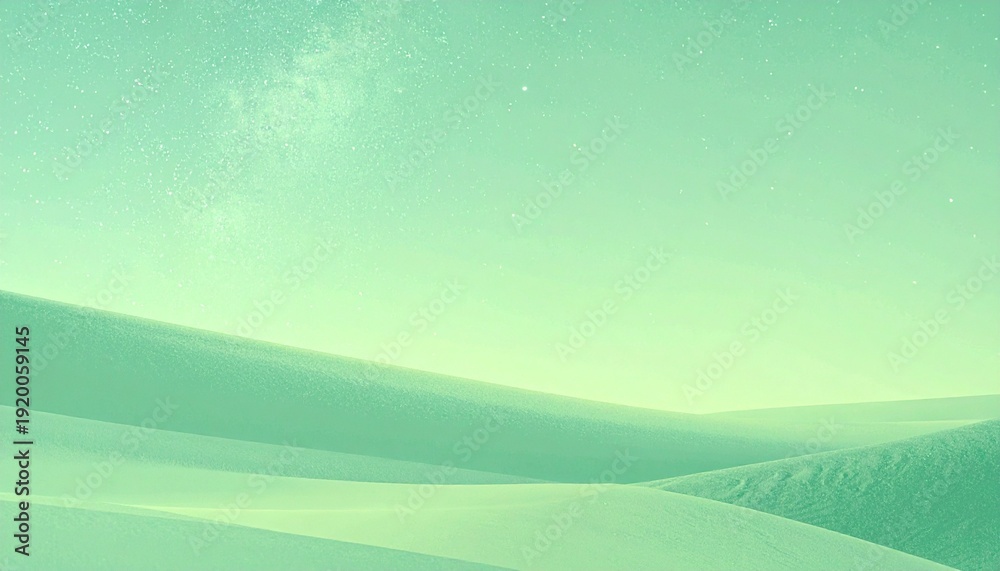 Obraz premium Pastel Green Sand Dunes under Clear Sky