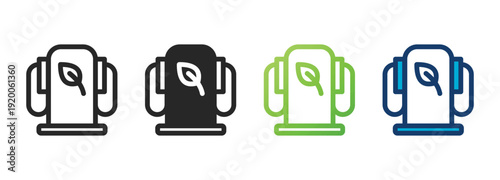 biofuel icon collection with multiple styles