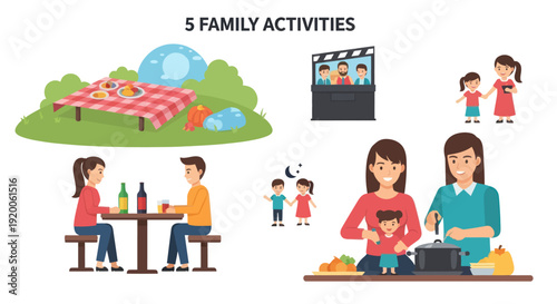 5 Family Activities: Picnic, Movie Night, Dining Out, Dancing, Cooking