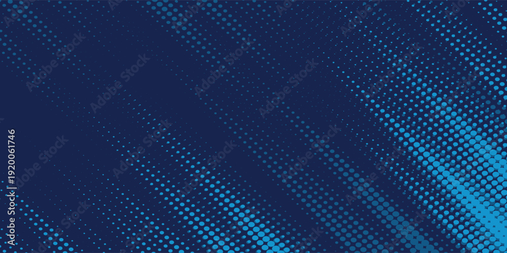 Obraz premium blue color pattern gradient grunge texture background. Dots pop art comics sport style vector illustration