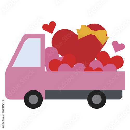 	溢れるほどのハートを運ぶトラック