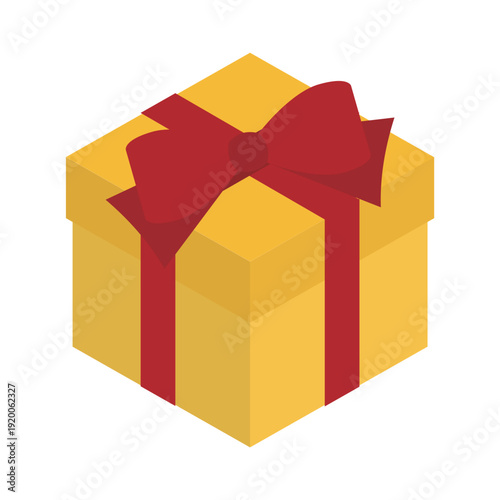 ギフトボックスのアイソメトリックイラスト