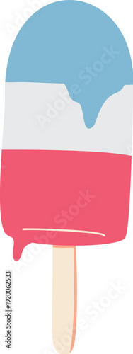 Illustration Set Things Related Beach Ice Cream