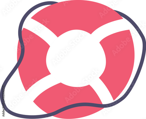 Illustration Set Things Related Beach Lifebuoy