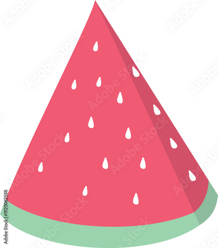 Illustration Set Things Related Beach Watermelon