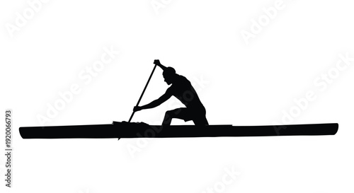 Kayak Paddler Man Silhouette
