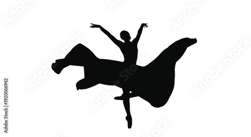 silhouette of a woman dancing
