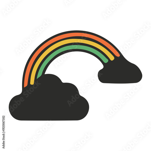 Dark Cloud Rainbow Graphic