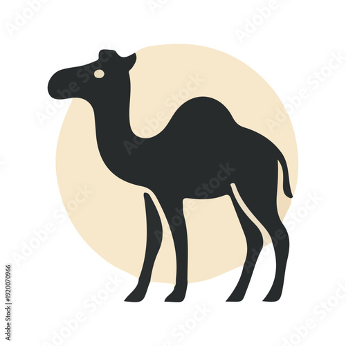 Minimalist Camel Silhouette Icon