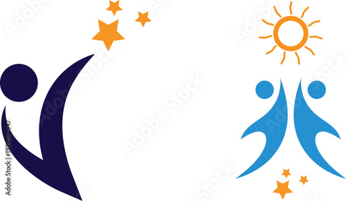 consulting company logo, human shape logo