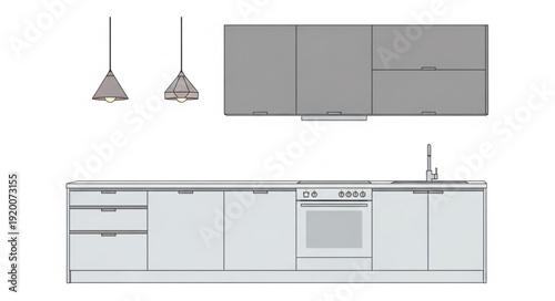 Modern Kitchen Cabinetry and Lighting Design.