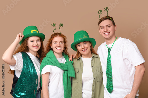 Group of people with decor ...