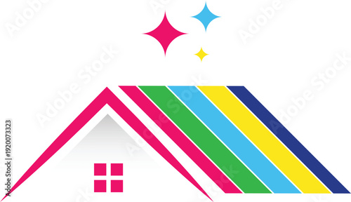 Home painter service logo design, House painting logo