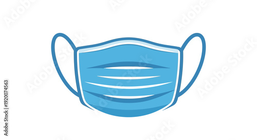 Blue Medical Face Mask for Protection Against Germs.