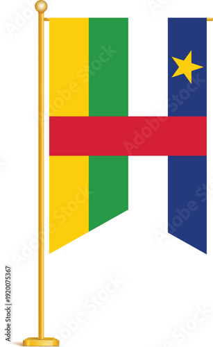 CENTRAL AFRICAN REPUBLIC State Flag Vector