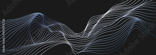 Ocean wave line art pattern illustration. Abstract contemporary aesthetic backgrounds landscapes. use for print art, poster, cover, banner