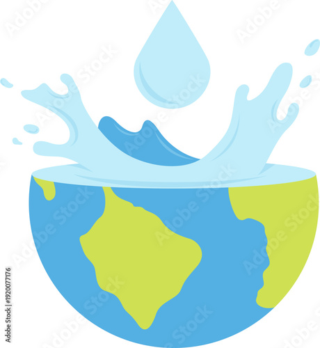 World Water Day Earth Splash
