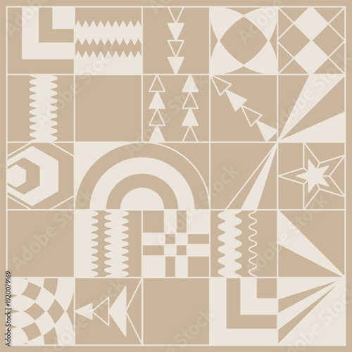 Geometric pattern in a minimalist style. An idea for decorative design, interior design, mosaics and creative inspiration