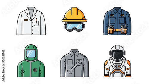 Various Protective Clothing and Equipment for Professionals in Different Industries and Work Environments