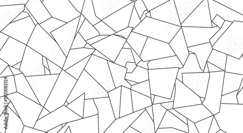 A black and white abstract geometric pattern with intersecting lines