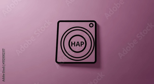 A minimalist logo design featuring a pink and black color scheme