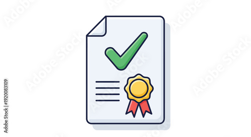 Certificate of Achievement with Green Checkmark and Golden Seal.