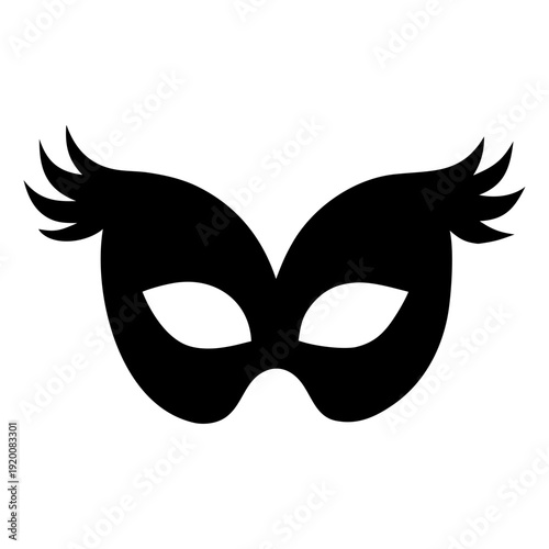 mardi gras face  mask vector illustration on white background.