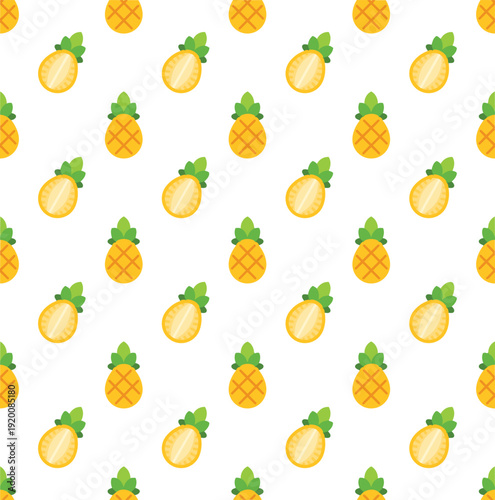 Seamless pattern with yellow pears on black background