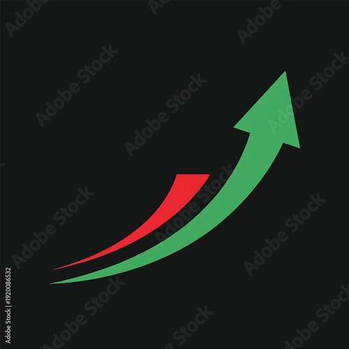 Green Arrow Showing Upward Trend and Red Arrow Showing Downward Trend.