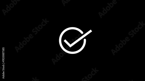 Animated of Check mark symbol. Success, accepted. Tick mark icon animation. Check mark icon, right mark icon, approved sign, Check mark symbol. approved tick mark icon, Check mark icon