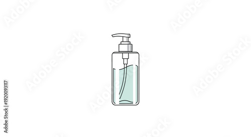 Clear Liquid Soap Dispenser with Pump.