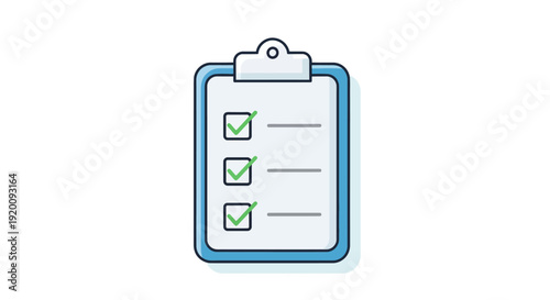 Clipboard with checklist and completed tasks.