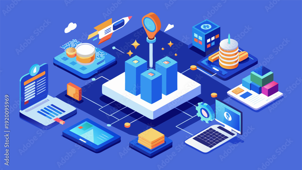 Obraz premium Digital Development and Software Engineering Concept.eps