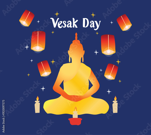 happy vesak day happy vesak greeting card design
