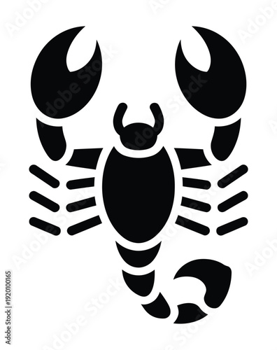 Vector of a scorpion with prominent claws and tail